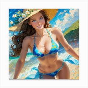 Beach Girl yr Canvas Print