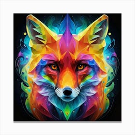 Colorful Fox 1 Canvas Print