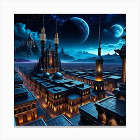 City At Night 7 Canvas Print