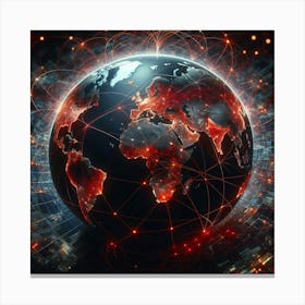 Earth In Space 1 Canvas Print