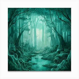 Forest In The Night Canvas Print