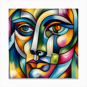  A Picasso Inspired Portrait 2 Canvas Print