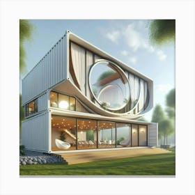 Shipping Container House 1 Canvas Print