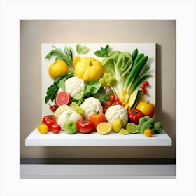 A wonderful assortment of fruits and vegetables 7 Canvas Print