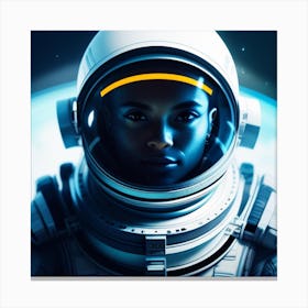 Girl In Space Canvas Print