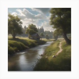 Landscape Painting 212 Canvas Print