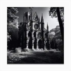 Gothic Church In The Woods 1 Canvas Print