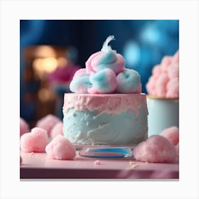 Blue And Pink Cotton Candy Canvas Print