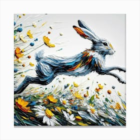 Hare Running Canvas Print