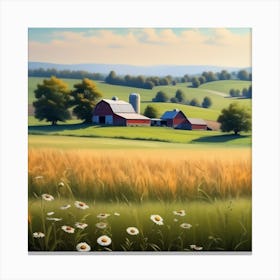 Farm In The Countryside 29 Canvas Print