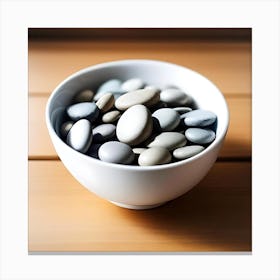 Pebbles In A Bowl 3 Canvas Print