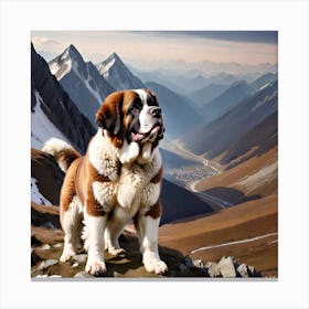 St Bernard Dog 72 Canvas Print