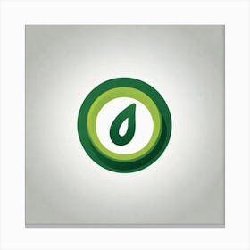 Green Leaf Logo Canvas Print