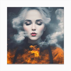 Fire and Smoke Canvas Print