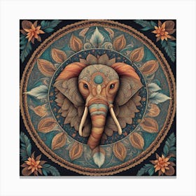 Elephant Mandala Canvas Print