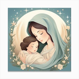 Jesus Mother And Child Canvas Print