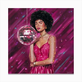 Disco Ball Pink Oil Paint Art Illustration Paintin 44ulv2dzsmmivod Ckfxhg Dt8cbmestx Npppxlk Bg Canvas Print