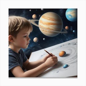 A Child’s Journey Through Art and Space Canvas Print