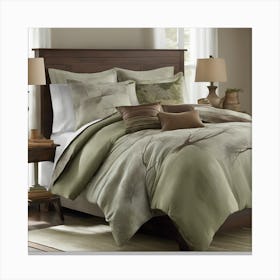 Sage Green Bedding Canvas Print