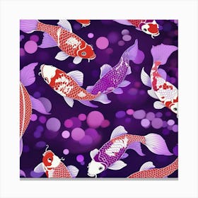 Koi Fish Seamless Pattern Canvas Print