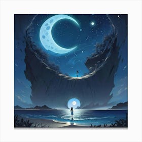 Moon island Canvas Print