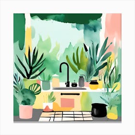 Kitchen Jungle Dreams 02 Canvas Print
