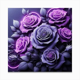 Purple Roses Wallpaper 8 Lienzo