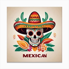Mexican Skull 73 Canvas Print