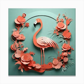 Minimalist, Flamingo 3 Canvas Print