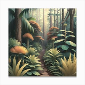 Path In The Jungle Canvas Print