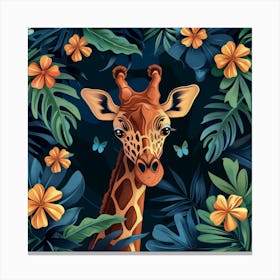 Jungle Giraffe (9) Canvas Print