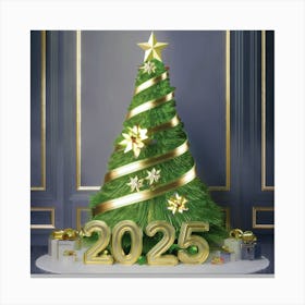 2025 Christmas Tree Canvas Print