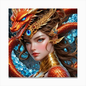 Dragon Girl uhg Canvas Print