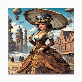 Steampunk Lady-Drucke 09.12.2024--3e871ce Canvas Print