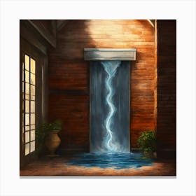 Lightning Coming Out Of A Door 1 Canvas Print