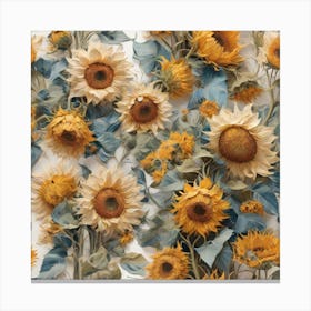 Sunflowers, style of Van Gogh 1 Canvas Print