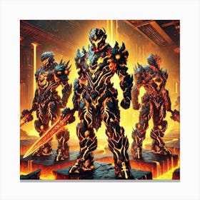 Magmaforged Warriors Canvas Print