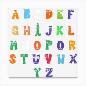 Halloween Alphabet For Teachers Canvas Print