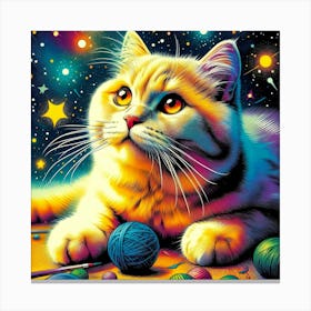 Feline Creative Cat Illustration 70 1 Canvas Print