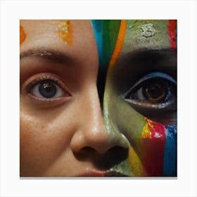 Face Painting Canvas Print