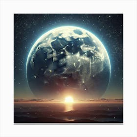 Earth In Space Stock Videos & Royalty-Free Footage Canvas Print