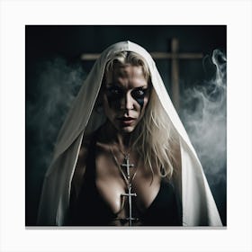 Satanic Nun Canvas Print
