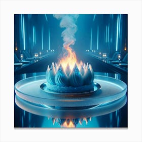 A Futuristic Dessert Called Glacier Fire Tart, Ele Canvas Print