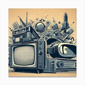 Tv Art Canvas Print