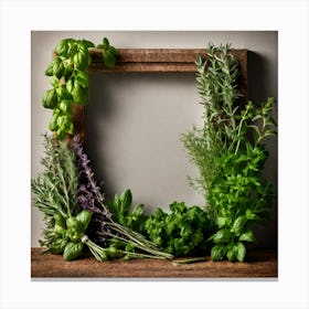 Frame Of Herbs 41 Canvas Print