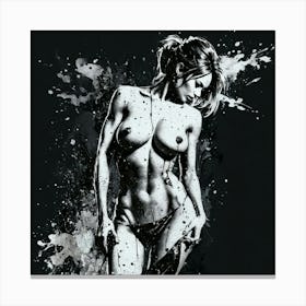 Sexy Woman in Ink Canvas Print