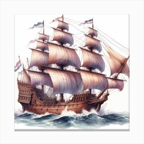 Ship of Flying Dutchman Canvas Print