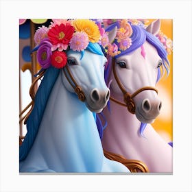 Carousel Horses 1 Canvas Print