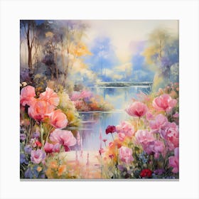 Serenade in Petals: Romantic Dreamscape Canvas Print