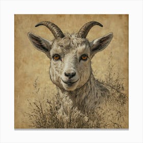 Goat Print 1 Canvas Print